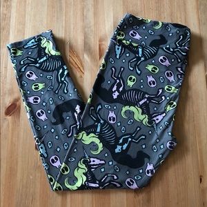 LuLaRoe TC Skele-corn (skeleton unicorn) Leggings
